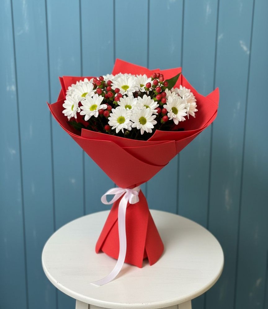 Букет цветов из: Хризантемы в Реж