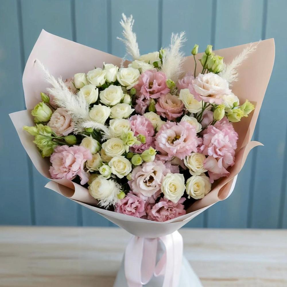 Букет цветов из: Альстромерии и Розы в Реж