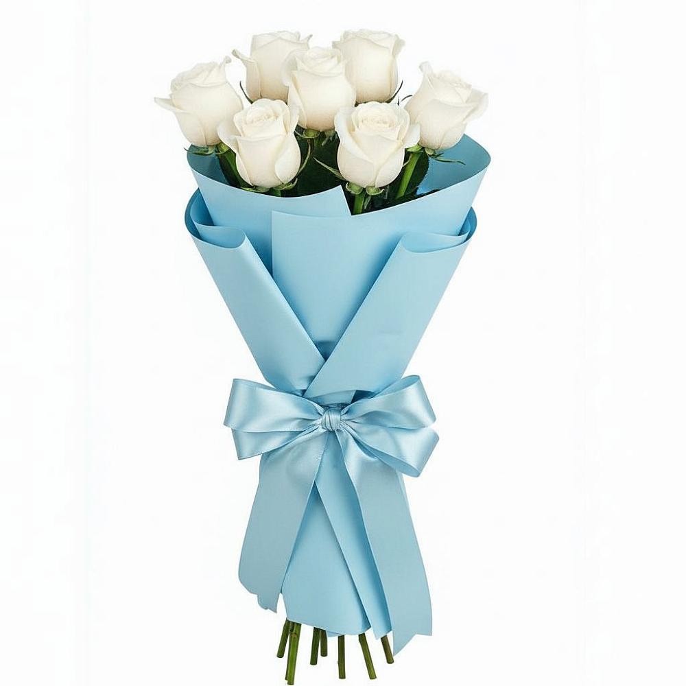 Букет 7 белых роз Проуд в Реж