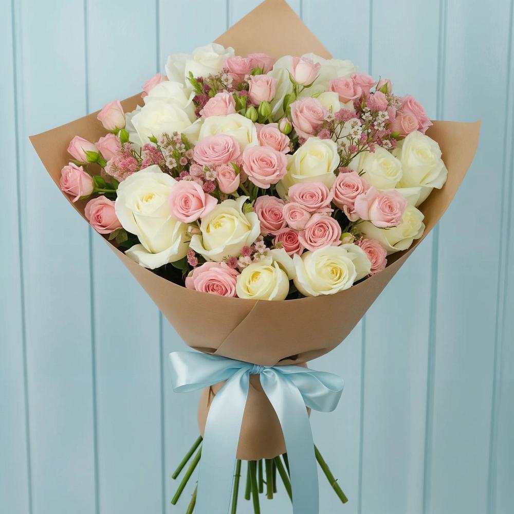 Букет цветов из: Розы в Реж