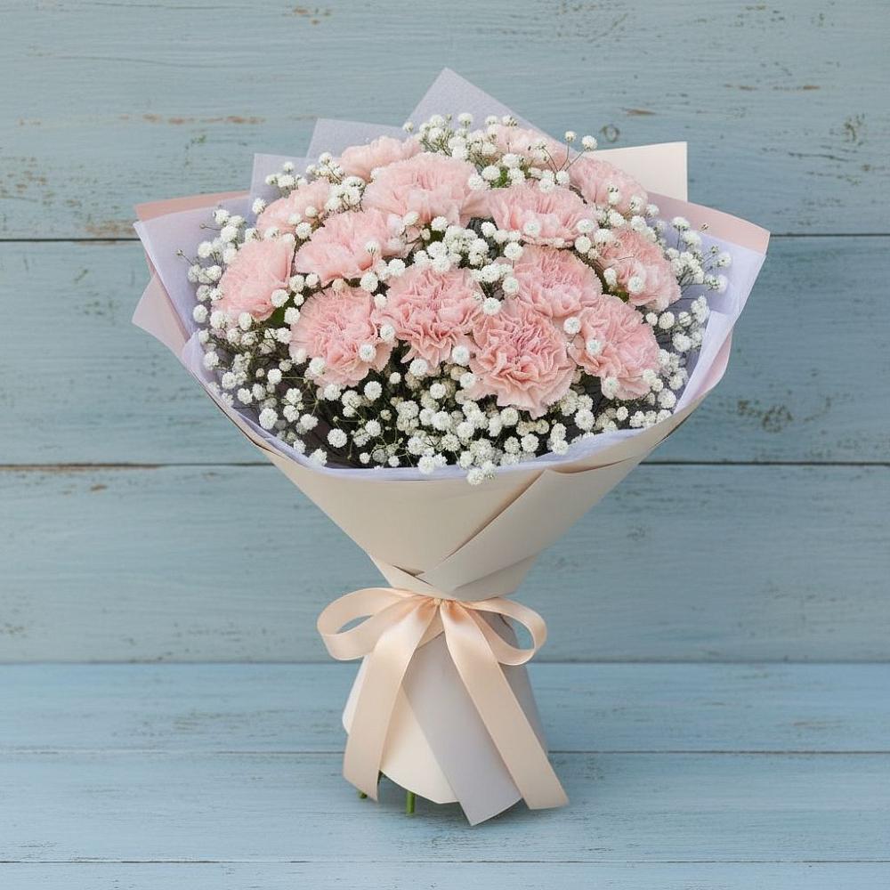 Букет цветов из: Гвоздики в Реж