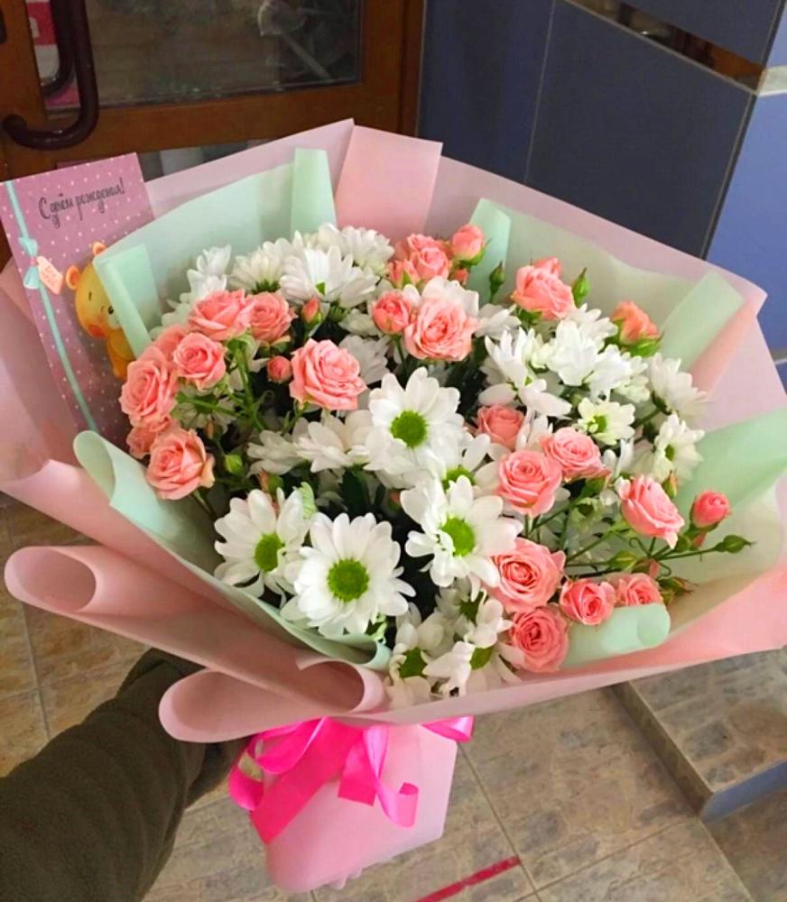 Букет цветов из: Розы и Хризантемы в Реж