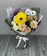 Букет цветов из:  Розы, Герберы и Хризантемы в Реж
