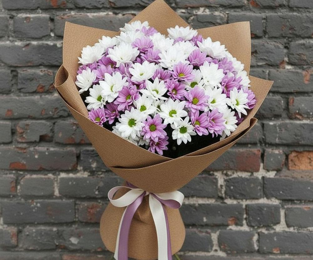 Букет цветов из: Хризантемы в Реж