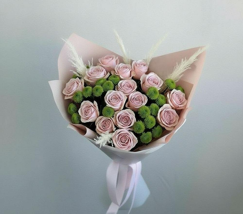 Букет цветов из: Розы и Хризантемы в Реж