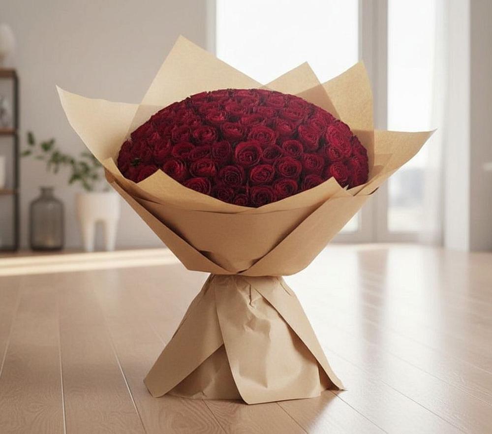 Букет 101 Красная роза в Реж