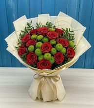 Букет цветов из:  Розы и Хризантемы в Реж