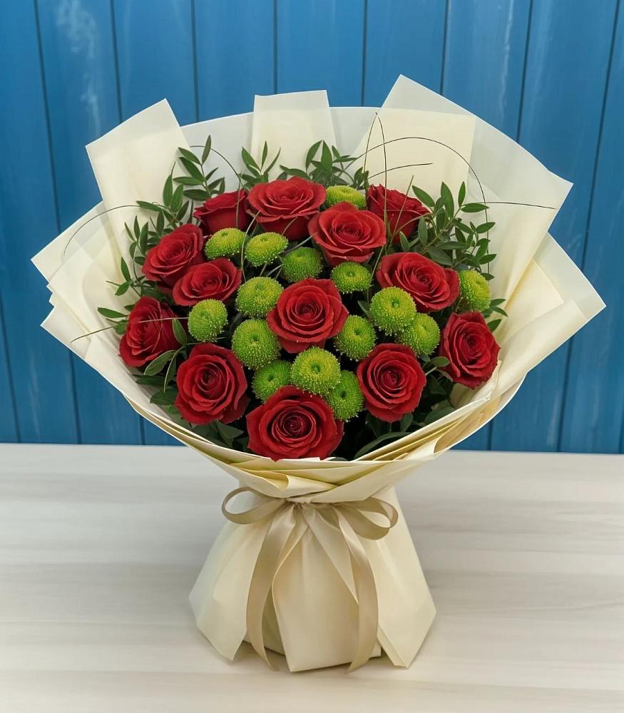 Букет цветов из: Розы и Хризантемы в Реж